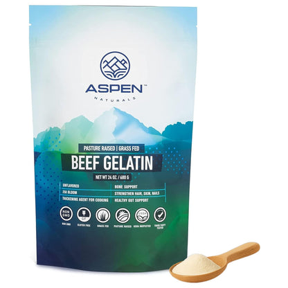 Grass Fed Beef Gelatin Powder. Pasture Raised, Grass-Fed Gelatin, Non-Gmo, Paleo Friendly (24 Oz). Unflavored Gelatin Powder. Easy to Mix Protein Supplement.